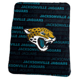 NFL Jacksonville Jaguars Logo Brands 50 x 60 Classic Fleece Blanket - Black