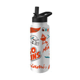 NFL Miami Dolphins Logo Brands 34oz Native Quencher Bottle - White