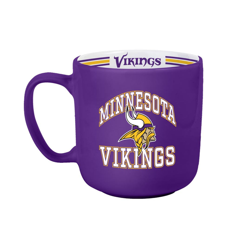 NFL Minnesota Vikings Logo Brands 15oz Stripe Mug - Purple
