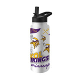 NFL Minnesota Vikings Logo Brands 34oz Native Quencher Bottle - White