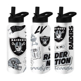 NFL Las Vegas Raiders Logo Brands 34oz Native Quencher Bottle - White