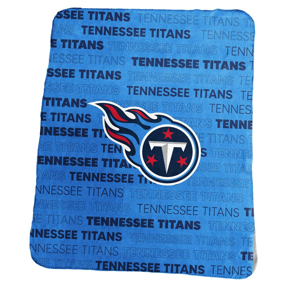 NFL Tennessee Titans Logo Brands 50 x 60 Classic Fleece Blanket - Blue