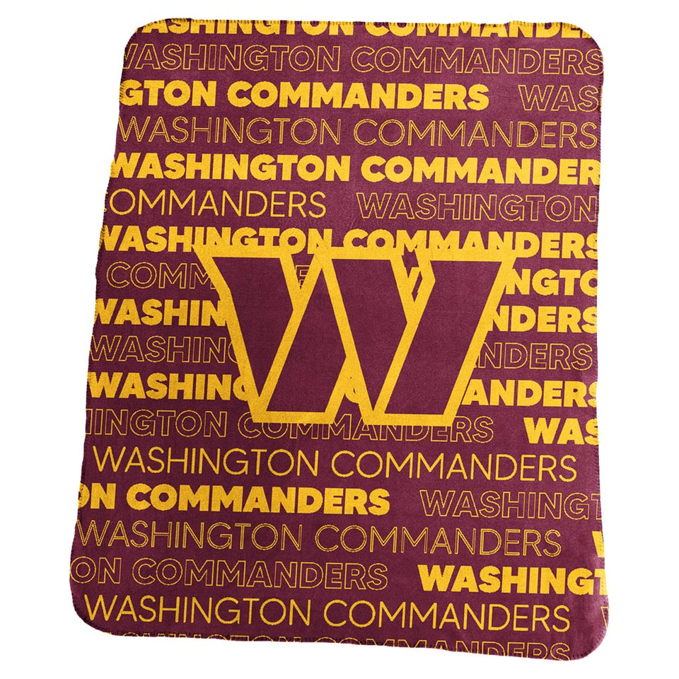 NFL Washington Commanders Logo Brands 50 x 60 Classic Fleece Blanket - Maroon