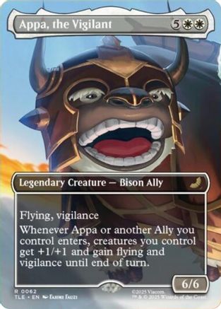 Appa. the Vigilant (Borderless) (TLE-062) - Avatar: The Last Airbender: Eternal-Legal Foil