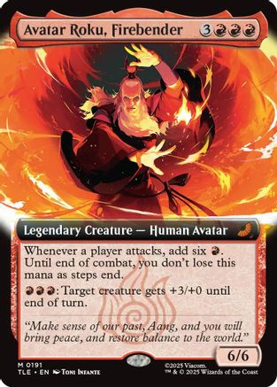Avatar Roku. Firebender (Extended Art) (TLE-191) - Avatar: The Last Airbender: Eternal-Legal