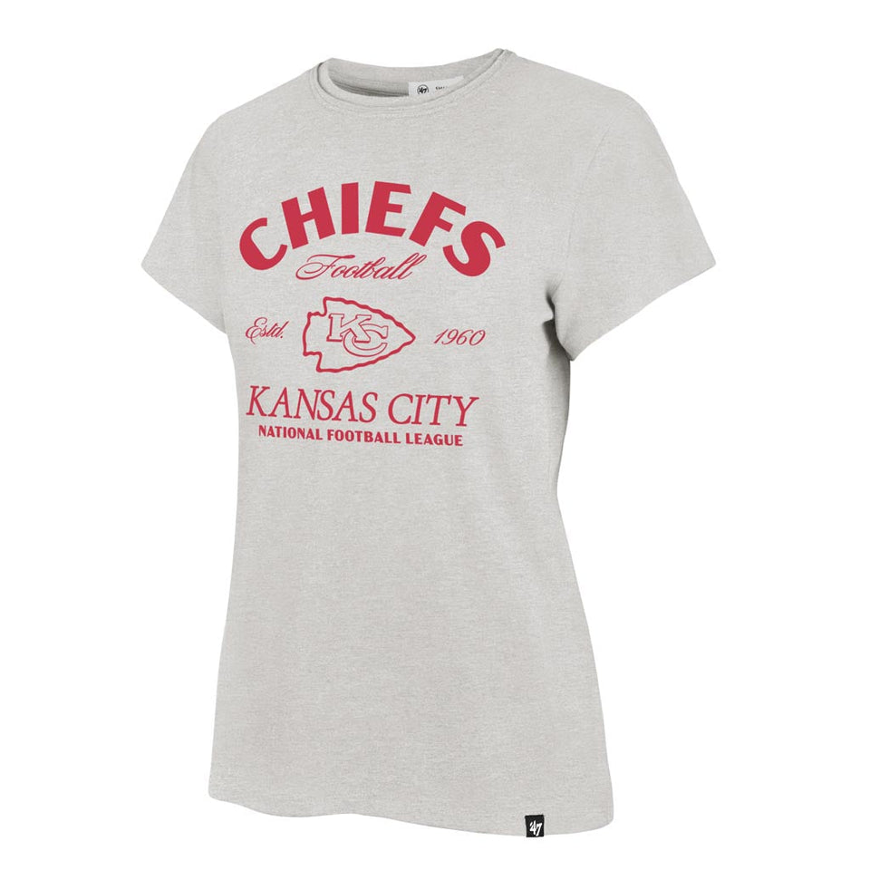 NFL Kansas City Chiefs Women's '47 Break Free Frankie T-Shirt - Gray