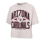 NFL Arizona Cardinals Women's '47 Windthrow Ravine Crop Top T-Shirt - Tan