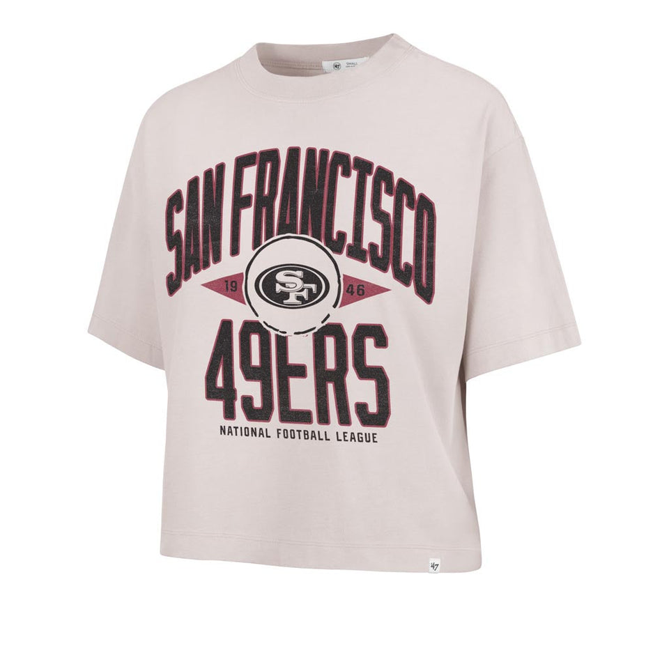 NFL San Francisco 49ers Women's '47 Windthrow Ravine Crop Top T-Shirt - Tan