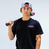 Authentic Tee - Black/Pink