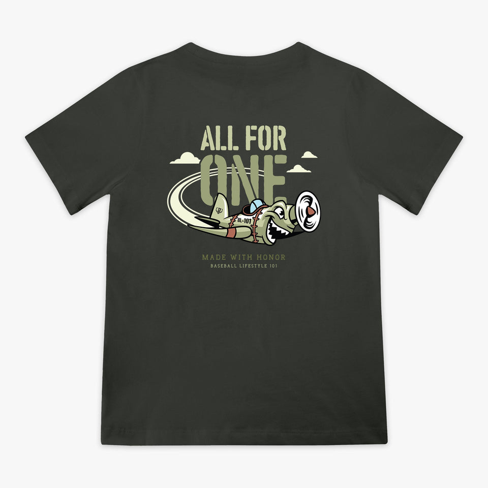 All for One Youth Tee - Heavy Metal
