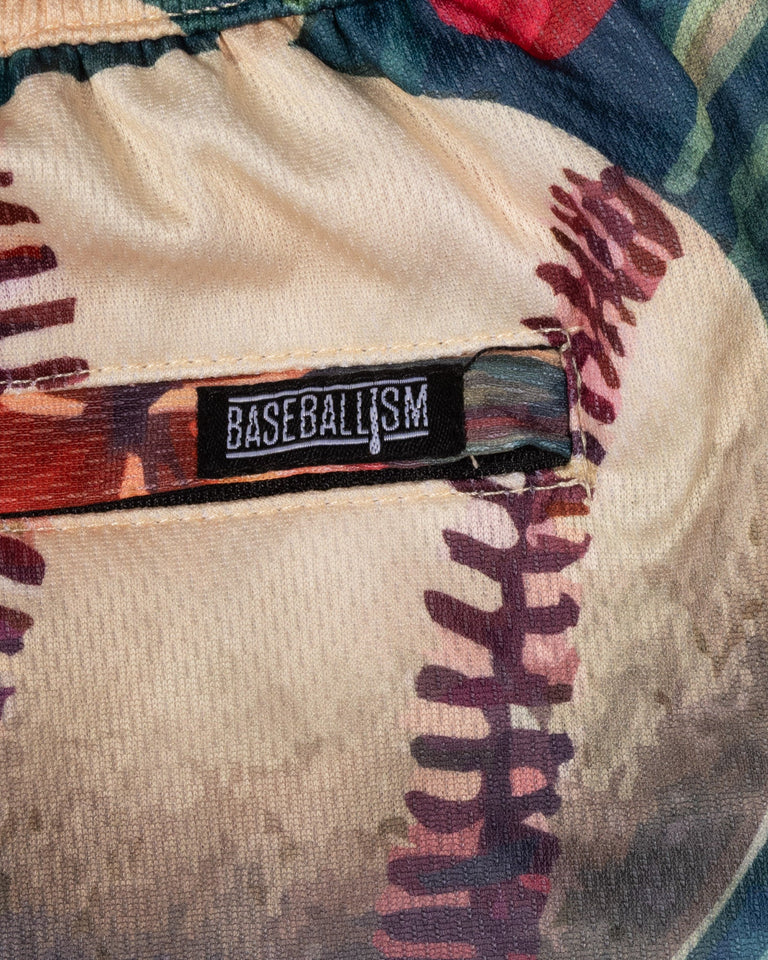 Aloha Ball Diamond Air Mesh Shorts - Plumeria