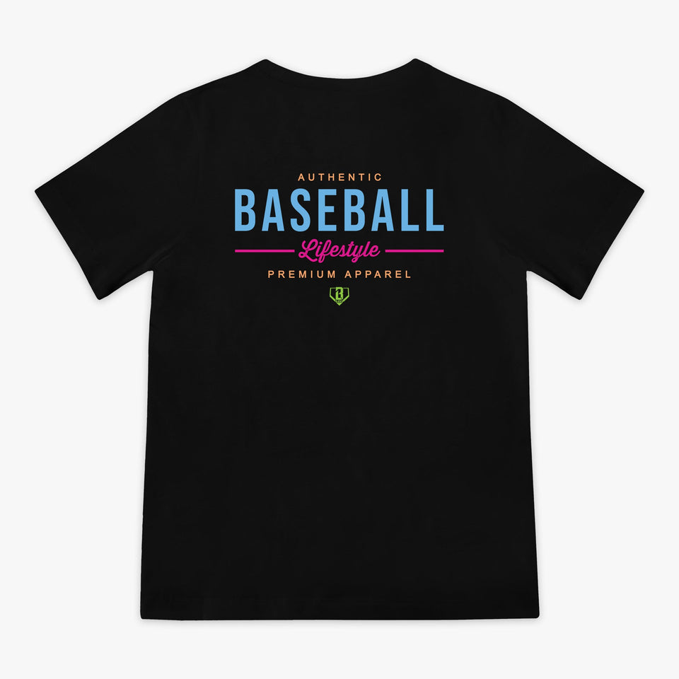 Authentic Youth Tee - BL Black/Neon