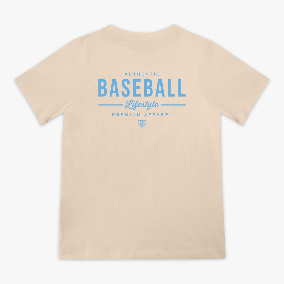 Authentic Youth Tee - Bone/BL Blue