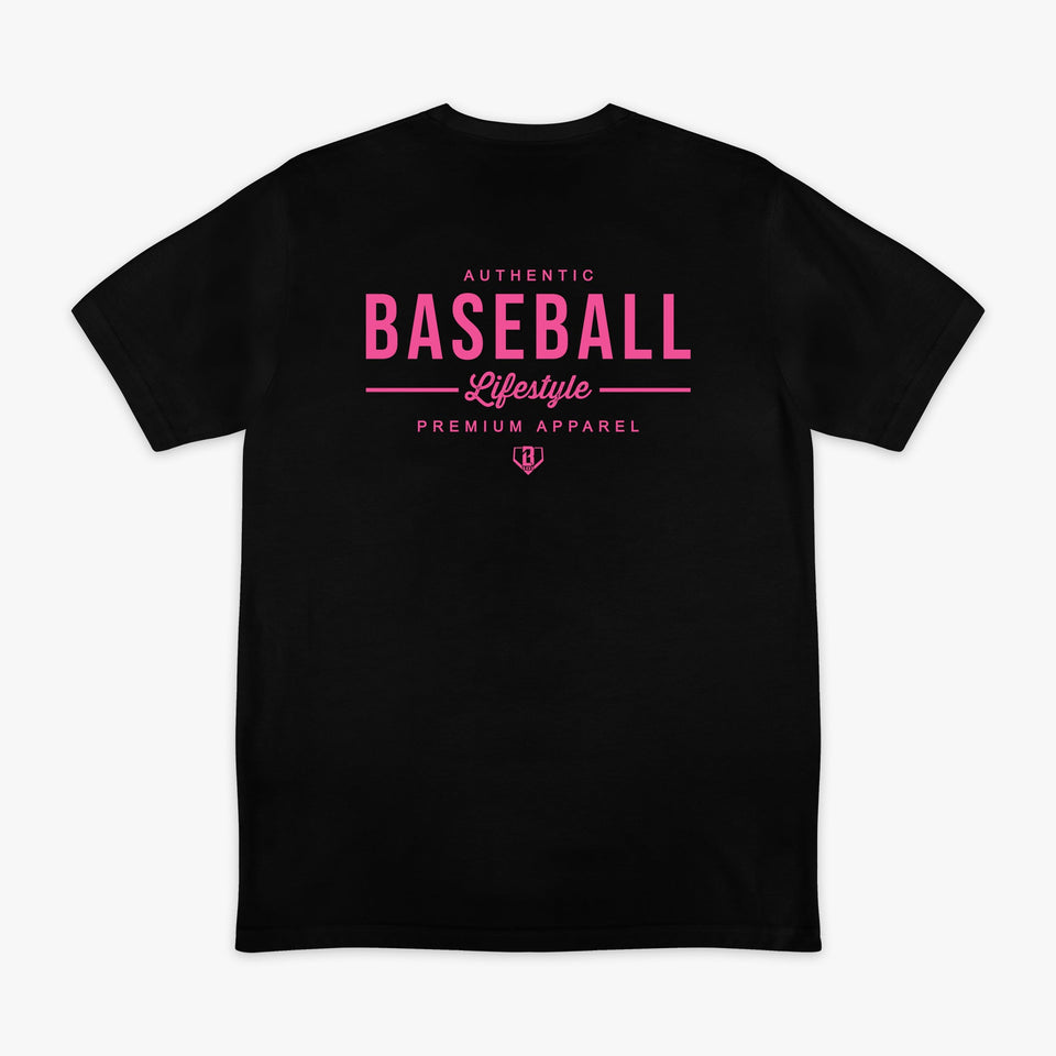 Authentic Tee - Black/Pink
