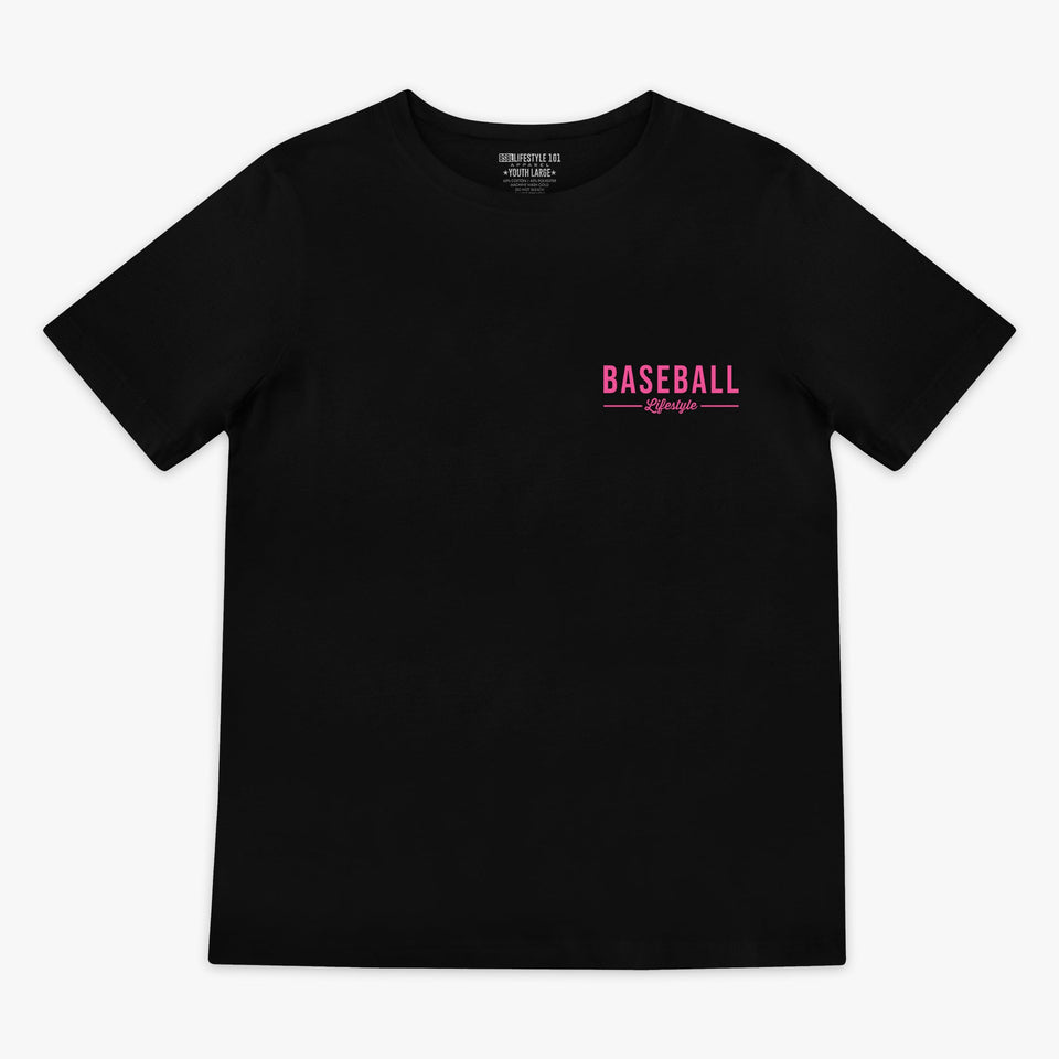 Authentic Youth Tee - Black/Pink