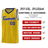 Custom Gold Custom Gray Pinstripe Retro Sets Uniform Basketball Jersey