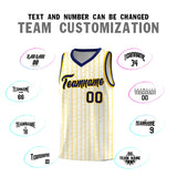 Custom White Custom Gray Pinstripe Retro Sets Uniform Basketball Jersey