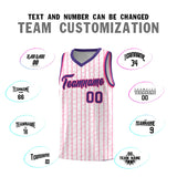 Custom White Custom Gray Pinstripe Retro Sets Uniform Basketball Jersey