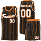 Custom Black Custom Gray Pinstripe Retro Sets Uniform Basketball Jersey