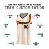 Custom White Custom Gray Pinstripe Retro Sets Uniform Basketball Jersey