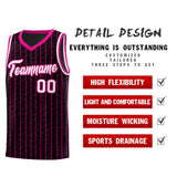 Custom Black Custom Gray Pinstripe Retro Sets Uniform Basketball Jersey
