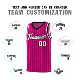 Custom Pink Custom Gray Pinstripe Retro Sets Uniform Basketball Jersey