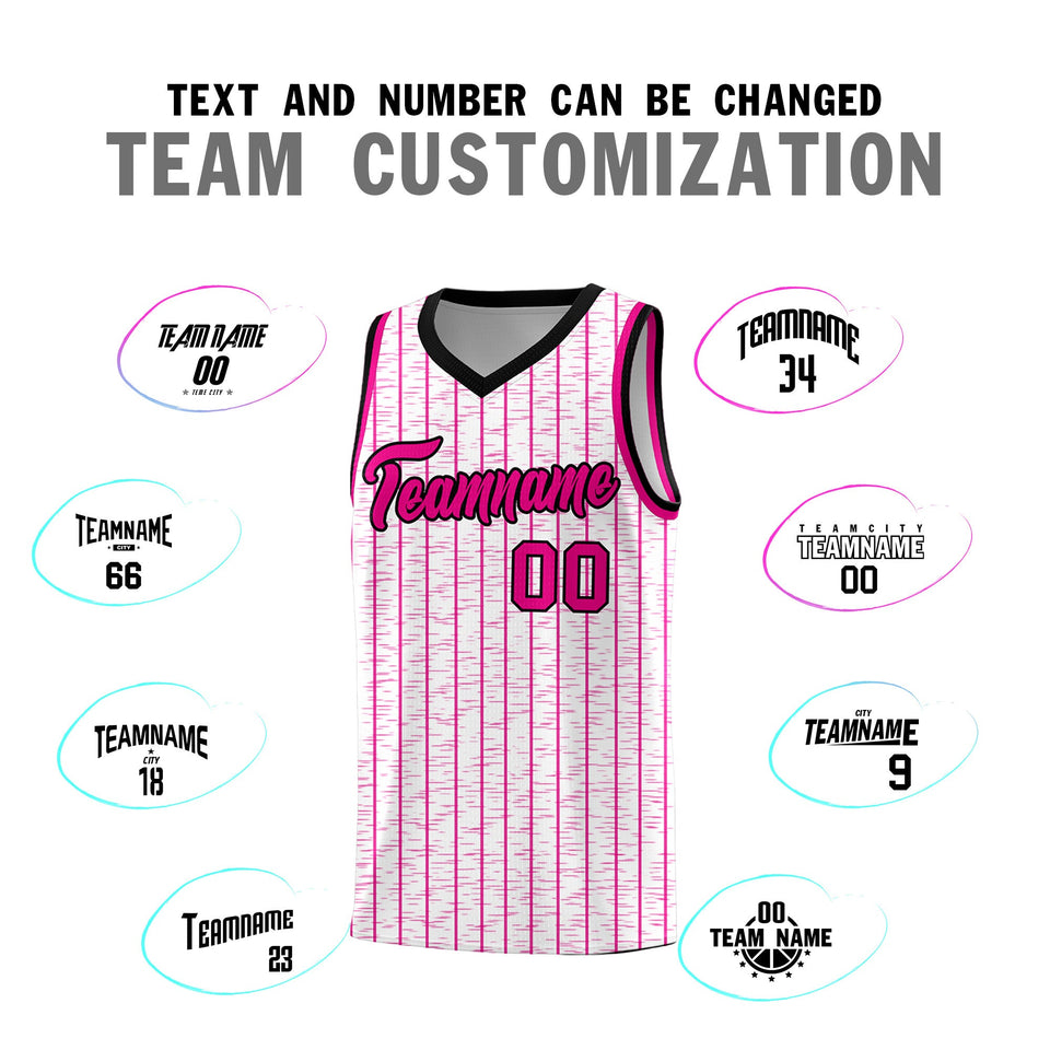 Custom White Custom Gray Pinstripe Retro Sets Uniform Basketball Jersey