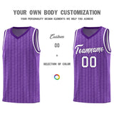 Custom Light Purple Custom Gray Pinstripe Retro Sets Uniform Basketball Jersey
