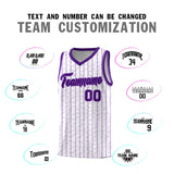 Custom White Custom Gray Pinstripe Retro Sets Uniform Basketball Jersey