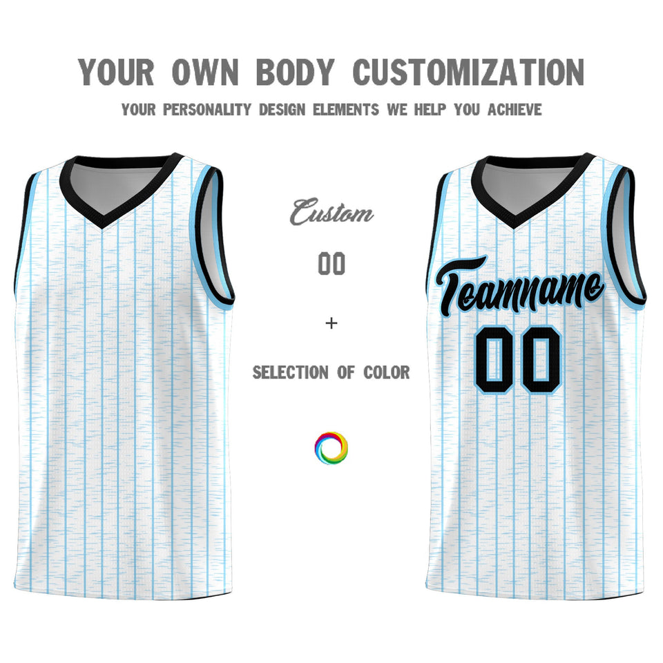 Custom White Custom Gray Pinstripe Retro Sets Uniform Basketball Jersey