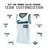 Custom White Custom Gray Pinstripe Retro Sets Uniform Basketball Jersey