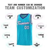 Custom Sky Blue Custom Gray Pinstripe Retro Sets Uniform Basketball Jersey