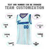 Custom White Custom Gray Pinstripe Retro Sets Uniform Basketball Jersey