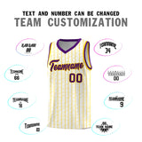 Custom White Custom Gray Pinstripe Retro Sets Uniform Basketball Jersey