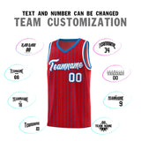 Custom Red Custom Gray Pinstripe Retro Sets Uniform Basketball Jersey