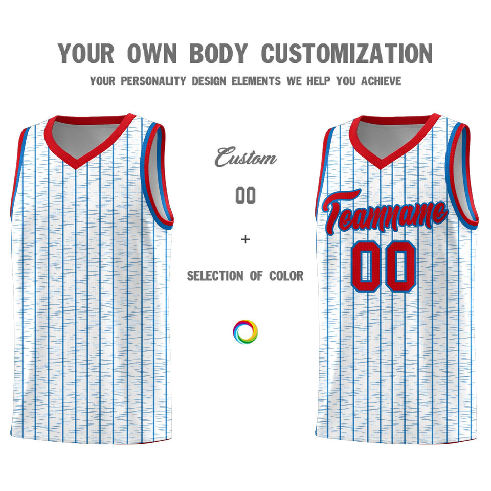 Custom White Custom Gray Pinstripe Retro Sets Uniform Basketball Jersey