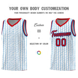 Custom White Custom Gray Pinstripe Retro Sets Uniform Basketball Jersey