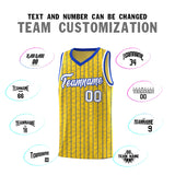 Custom Gold Custom Gray Pinstripe Retro Sets Uniform Basketball Jersey