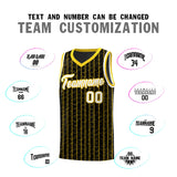 Custom Black Custom Gray Pinstripe Retro Sets Uniform Basketball Jersey