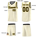 Custom White Custom Gray Pinstripe Retro Sets Uniform Basketball Jersey