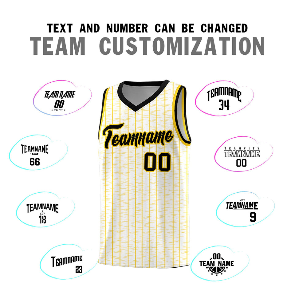 Custom White Custom Gray Pinstripe Retro Sets Uniform Basketball Jersey