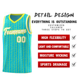 Custom Sky Blue Custom Gray Pinstripe Retro Sets Uniform Basketball Jersey