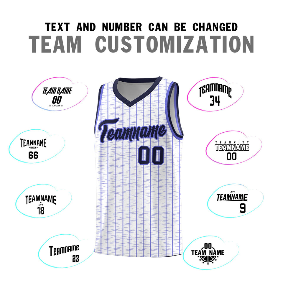 Custom White Custom Gray Pinstripe Retro Sets Uniform Basketball Jersey