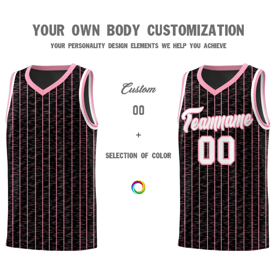 Custom Black Custom Gray Pinstripe Retro Sets Uniform Basketball Jersey