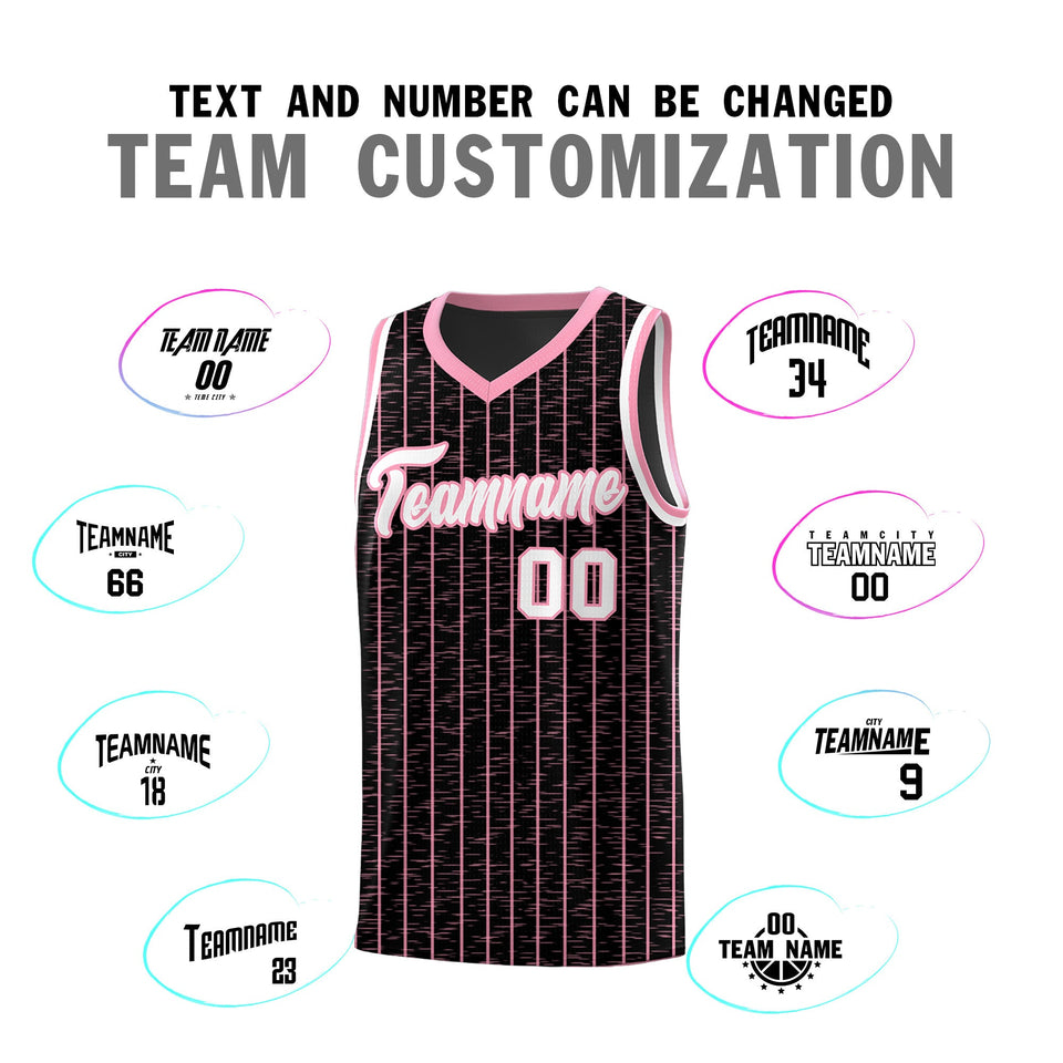 Custom Black Custom Gray Pinstripe Retro Sets Uniform Basketball Jersey