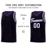 Custom Black Custom Gray Pinstripe Retro Sets Uniform Basketball Jersey