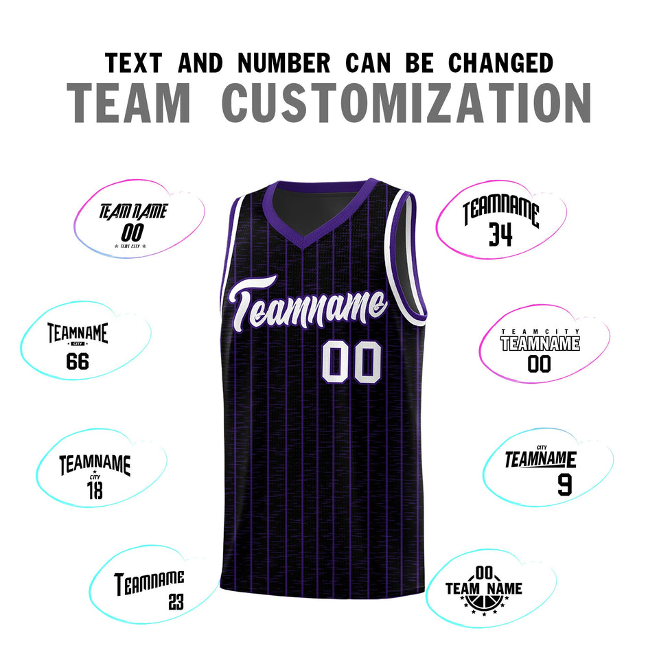 Custom Black Custom Gray Pinstripe Retro Sets Uniform Basketball Jersey