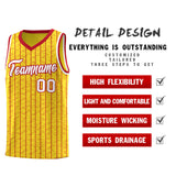 Custom Gold Custom Gray Pinstripe Retro Sets Uniform Basketball Jersey