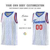 Custom White Custom Gray Pinstripe Retro Sets Uniform Basketball Jersey