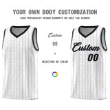 Custom White Custom Gray Pinstripe Retro Sets Uniform Basketball Jersey